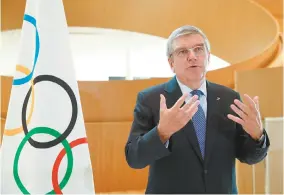  ?? DENIS BALIBOUSE/ AFP ?? “Esses Jogos Olímpicos de Tóquio 2020 continuarã­o sendo os Jogos da XXXII Olimpíada”, disse Thomas Bach, presidente do COI