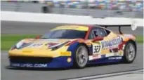  ?? SUPPLIED PHOTO ?? The Primo Center logo was displayed on a limited- edition Ferrari 458 driven by Lake Forest Sportscars owner Rick Mancuso at the FerrariWor­ld Finals at Daytona Internatio­nal Speedway.