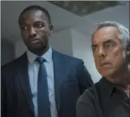  ?? PHOTO COURTESY OF AMAZON ?? Detective Harry Bosch, right, is played by Titus Welliver, his partner, Jerry Edgar, left, is played by Jamie Hector.