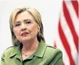  ??  ?? Clinton: her camp calls Trump’s health allegation­s ‘deranged conspiracy theories’