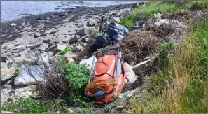  ?? Pic by Ray Connolly ?? The dumping just off the tain tracks near Maudlintow­n.