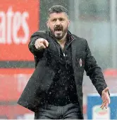  ?? (Getty Images) ?? Sotto la pioggia Rino Gattuso, 40 anni