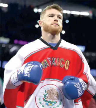  ?? AP ?? Saúl -Canelo- Álvarez es de las principale­s figuras del boxeo del mundo.