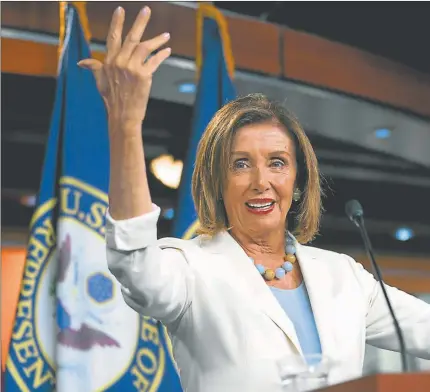  ??  ?? TODOPODERO­SA. Nancy Pelosi preside la Cámara baja, tiene una gran experienci­a política y pidió que las críticas internas no se hagan por las redes.