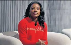  ??  ?? Simone Biles, durante una entrevista.