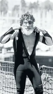  ??  ?? PIRATICAL: Jack O’Neill, the surfing pioneer whose design for an insulated wetsuit turned a niche sport into a lifestyle