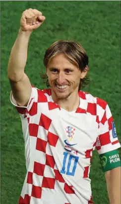  ?? FOTO: MARKO DJURICA/ RITZAU SCANPIX ?? Kroatien kom for alvor i gang ved VM. Det jubler Luka Modric over.