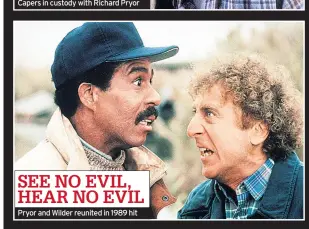  ??  ?? SEE NO EVIL, HEAR NO EVIL Pryor and Wilder reunited in 1989 hit