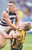  ??  ?? Joel Selwood and James Sicily