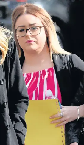  ??  ?? Sophie Taylor dialled 999 as she was allegedly being pursued in a car chase by Melissa Pesticcio, 23, right