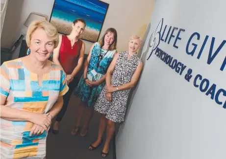  ?? Life Giving Psychology and Coaching director Dr Christine O'Connor with psychologi­sts Kate Piccinelli, Kate Russo and Melanie Koen. ??