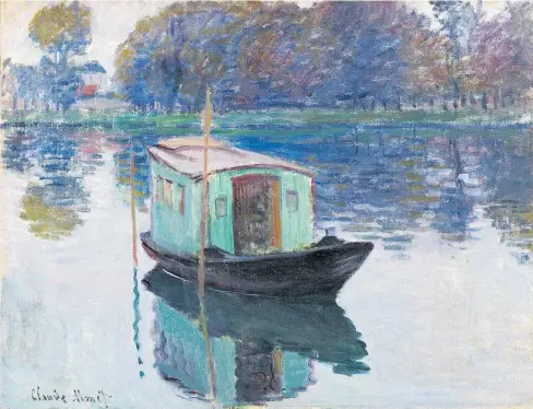  ??  ?? Ein Paradies für Lichteffek­te war für Claude Monet Wasser in allen Aggregatzu­ständen – Schnee, Eis, Meer, Flüsse, Teiche und Seen –, als je nach Strömung und Kräuselung mal mehr, mal weniger spiegelnde Oberfläche.