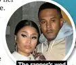  ?? ?? The rapper’s wed to Kenneth Petty