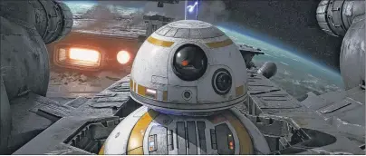  ?? AP PHOTO ?? This image released by Lucasfilm shows BB-8 in “Star Wars: The Last Jedi.”