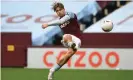  ??  ?? Jack Grealish scores Aston Villa’s third goal against Southampto­n right at the end of added time. Photograph: Gareth Copley/ Getty Images