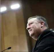  ?? ALEX BRANDON — THE ASSOCIATED PRESS ?? Secretary of State-designate Mike Pompeo listens during the Senate Foreign Relations Committee hearing on his confirmati­on Thursday on Capitol Hill in Washington.