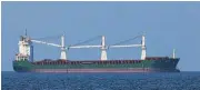  ?? /Luke Dray/Getty Images ?? Hot spot: The cargo ship Jigjiga on January 17 in Djibouti, above the Bab-el-Mandeb strait.