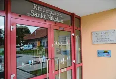  ?? Foto: Manuel Wenzel ?? Die Kindertage­seinrichtu­ng St. Nikolaus Holzheim ist maximal ausgelaste­t. Deshalb wird wohl bald kein Platz mehr für auswärtige Kinder sein.