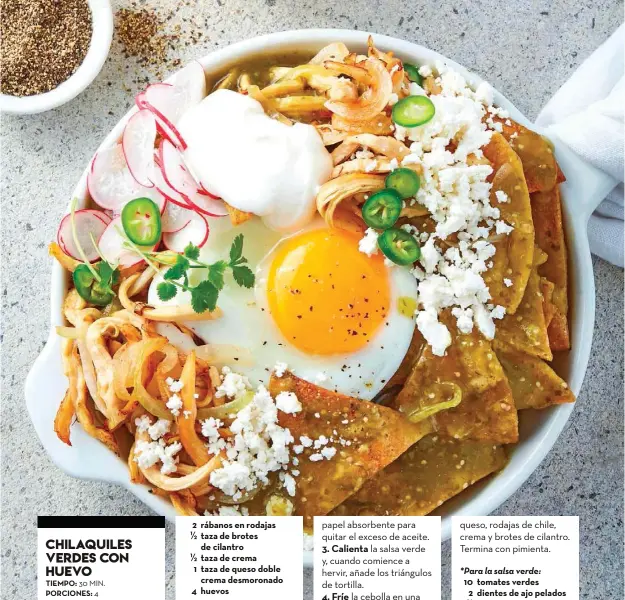 Chilaquiles verdes con huevo - PressReader