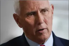  ?? JOHN MINCHILLO — THE ASSOCIATED PRESS FILE ?? Former Vice President Mike Pence sits for an interview on Nov. 16in New York.