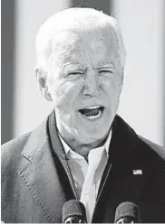  ?? CAROLYN KASTER/AP ?? Democratic presidenti­al candidate Joe Biden went to Mass in Delaware before campaignin­g in Durham, North Carolina.