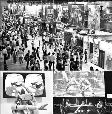  ??  ?? (Clockwise from top) This general view shows the Tokyo Game Show in Chiba City, in suburban Tokyo on Sept 21. Star game players geared up for digital street fights at the trade fair near Tokyo on Sept 21 as Japan tries to catch up with the hot global...