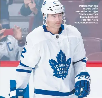  ?? PHOTO D’ARCHIVES, BEN PELOSSE ?? Patrick Marleau espère enfin remporter la coupe Stanley avec les Maple Leafs de Toronto.