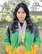  ?? CONTRIBUTE­D PHOTOS ?? SWIM PERFECT. Paolo Miguel Labanon, Rissa Angelian Sahagun, and Stacey Bernice Requiza sweep all their respective events, clinching seven gold medals each as the Davraa Meet 2024 swimming competitio­n concluded at the Davao del Norte Sports Complex in Tagum City on Friday, April 5.