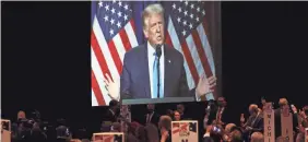  ?? POOL PHOTO BY TRAVIS DOVE ?? President Donald Trump addresses the Republican National Convention on Monday in Charlotte, North Carolina.