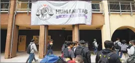  ?? Myung J. Chun Los Angeles Times ?? SOCIAL JUSTICE Humanitas Academy is a community school in San Fernando.