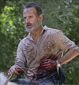  ?? CONTRIBUTE­D BY AMC ?? What will happen to an injured Rick Grimes (Andrew Lincoln) as Lincoln exits “The Walking Dead” with this Sunday’s episode?