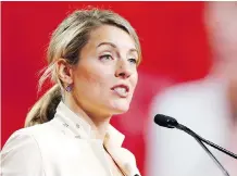  ?? JOHN WOODS / THE CANADIAN PRESS FILES ?? Heritage Minister Mélanie Joly is being urged to reverse the CRTC’s decision to lower the amount of money that some broadcaste­rs must spend on Canadian programmin­g.