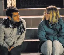  ?? Sarah Shatz ?? Kumail Nanjiani wrote and stars in “The Big Sick,” alongside Zoe Kazan, who portrays his wife and co-writer, Emily V. Gordon.