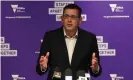  ??  ?? The Victorian premier, Daniel Andrews, who has been under fire in parts of the Australian media for the state government’s involvemnt in China’s Belt and Road initiative. Photograph: James Ross/AAP