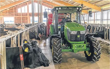 ??  ?? Green machine: John Deere’s 5058E tractor has a maximum power rating of 60.3hp.