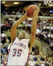  ?? NEWS-HERALD FILE ?? David Lighty goes up for a shot during VASJ’s 2006Divisi­on III state semifinal against Wheelersbu­rg in Columbus.