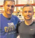  ??  ?? Jamie Moore with Carl Frampton