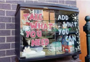  ??  ?? ●●The community cupboard at St Thomas’ Church