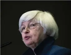  ??  ?? Janet Yellen’s term as Fed chair will end in February Bloomberg