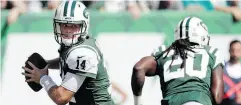  ?? JULIO CORTEZ / THE ASSOCIATED PRESS FILES ?? New York Jets quarterbac­k Sam Darnold could have his hands full with a surprising Cleveland Browns defence led by 2017 first-overall pick Myles Garrett.