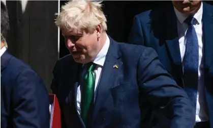  ?? ?? Boris Johnson leaving Downing Street for prime minister's questions last week. Photograph: Tejas Sandhu/Sopa Images/Rex/Shuttersto­ck