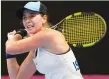  ?? (Nir Keidar/Israel Tennis Associatio­n) ?? DENIZ KHAZANIUK’S Fed Cup debut ended in defeat last night, with the Israeli losing to Bulgaria’s Viktoriya Tomova 6-4, 5-7, 6-2.