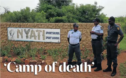  ?? Picture: Supplied ?? Police at the Nyati Bush and Riverbreak lodge near Brits, where five children have drowned.