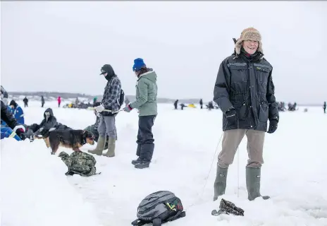  ?? LIAM RICHARDS ?? Darryl Toulejour takes part in the ice fishing derby on Lac La Loche as part of La Loche’s winter festival on Friday.