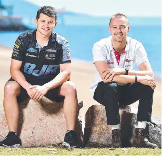  ?? Picture: SHAE BEPLATE ?? DRIVEN TO SUCCEED: Brad Jones Racing duo Todd Hazelwood, 24, and Jack Smith, 21, are ready to have an impact on the Supercars world at Reid Park.