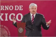  ??  ?? ‘Todo eso se acabó’. El Presidente dijo que se trata de humildad y no fantocherí­as, prepotenci­as ni lujos.