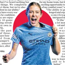  ??  ?? Flying: Abby Dahlkemper is yet to lose with City