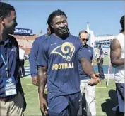  ?? Jae C. Hong Associated Press ?? SAMMY WATKINS, shown at the Coliseum on Saturday, was impressive Wednesday in practice.