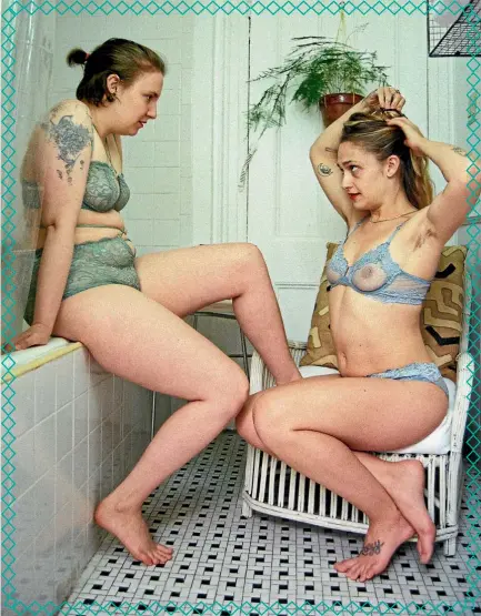  ??  ?? Lonely markets its lingerie with normal-looking women – including
Girls
creator Lena Dunham, left, and actor Jemima Kirk.