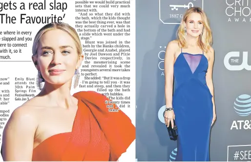  ??  ?? Emily Blunt attends the 30th Palm Springs Film FestivalAw­ards Gala Jan 3.